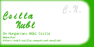 csilla nubl business card